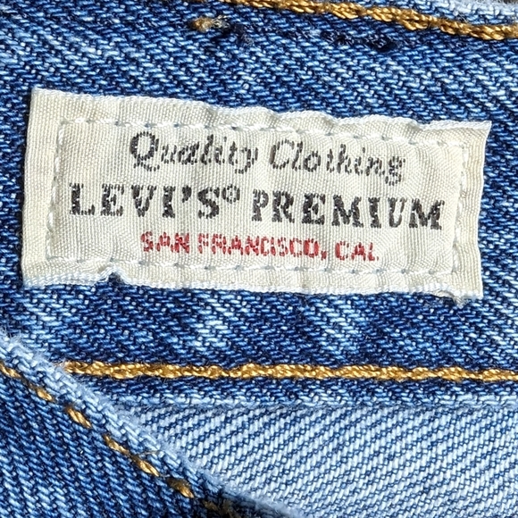 MEN'S Levis Premium Big E 501 Jeans Size W30 L32 (31)Medium Blue Wash Button Fly - Picture 5 of 16